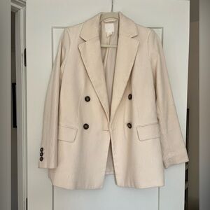 H&M cream corduroy blazer